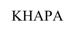 KHAPA trademark