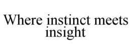 WHERE INSTINCT MEETS INSIGHT trademark