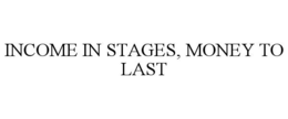 INCOME IN STAGES, MONEY TO LAST trademark