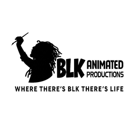 BLK ANIMATED PRODUCTIONS WHERE THERE'S BLK THERE'S LIFE trademark