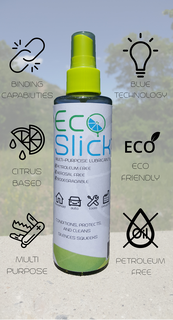 AUTO BINDING CAPABILITIES CITRUS BASED MULTI PURPOSE EC SLICK MULTI-PURPOSE LUBRICANTE TOOLS BLUE TECHNOLOGY ECO ECO FRIENDLY PETROLEUM FREE OPETROLEUM FREE AEROSAL FREE BIODEGRADABLE CONDITIONS. PROTECTS, AND CLEANS SILENCES SQUEEKS INDUSTRIAL HOUSEHOLD trademark