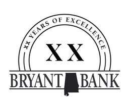 BRYANT BANK XX YEARS OF EXCELLENCE XX trademark