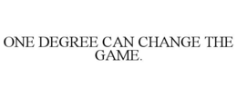 ONE DEGREE CAN CHANGE THE GAME. trademark