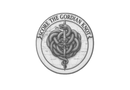 SCORE THE GORDIAN KNOT NS MACE SPART AMMON ORACLE EGYPT ARABIA BABYLONI MED trademark