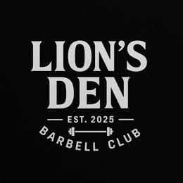 LION'S DEN BARBELL CLUB EST. 2025 trademark