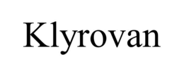 KLYROVAN trademark