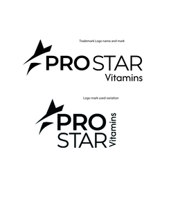 PROSTAR PRO STAR TRADEMARK LOGO NAME AND MARK LOGO MARK USED VARIATION VITAMINS VITAMINS trademark