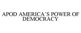 APOD AMERICA’S POWER OF DEMOCRACY trademark