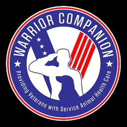 WARRIOR COMPANION PROVIDING VETERANS WITH SERVICE ANIMAL HEALTH CARE trademark