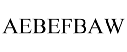 AEBEFBAW trademark