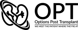 OPT OPTIONS POST TRANSPLANT WE MEET THE PATIENT WHERE THEY'RE AT trademark