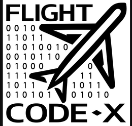 FLIGHT CODE X 001011011010100100010110010000111111011101101010101010 trademark