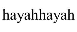 HAYAHHAYAH trademark