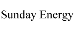 SUNDAY ENERGY trademark