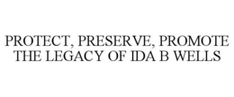 PROTECT, PRESERVE, PROMOTE THE LEGACY OF IDA B WELLS trademark