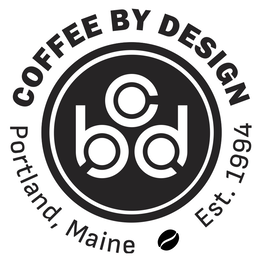 CBD COFFEE BY DESIGN PORTLAND, MAINE EST. 1994 trademark