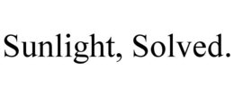 SUNLIGHT, SOLVED. trademark