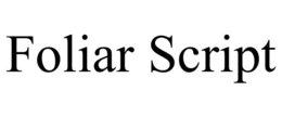 FOLIAR SCRIPT trademark