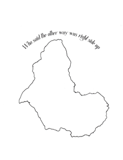 WHO SAID THE OTHER WAY WAS RIGHT SIDE UP trademark