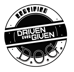 CERTIFIED DRIVEN OVER GIVEN D.O.G. trademark