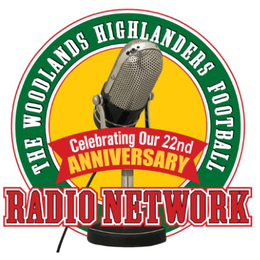 THE WOODLANDS HIGHLANDERS FOOTBALL RADIO NETWORK CELEBRATING OUR 22ND ANNIVERSARY trademark