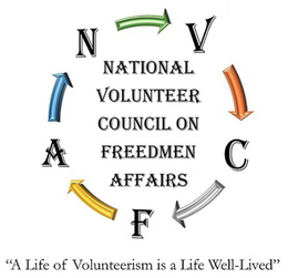 NATIONAL VOLUNTEER COUNCIL ON FREEDMEN AFFAIRS NVCFA "A LIFE OF VOLUNTEERISM IS A LIFE WELL-LIVED" trademark