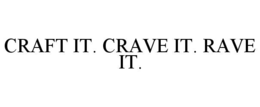 CRAFT IT. CRAVE IT. RAVE IT. trademark