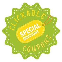 CLICKABLE COUPONS SPECIAL DISCOUNT trademark