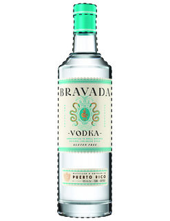 BRAVADA POT-STILL DISTILLED VODKA HANDCRAFTED IN SMALL BATCHES ORIGINAL CARIBBEAN STYLE GLUTEN FREE DISTILLED & BOTTLED IN PUERTO RICO 40% ALC. VOL 750ML 80 PROOF trademark