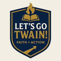 LET'S GO TWAIN! FAITH + ACTION trademark