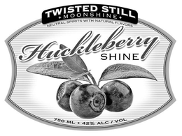TWISTED STILL MOONSHINE NEUTRAL SPIRITS WITH NATURAL FLAVORS HUCKLEBERRY SHINE 750 ML 42 ALC VOL trademark