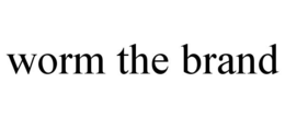 WORM THE BRAND trademark
