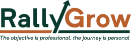 RALLYGROW THE OBJECTIVE IS PROFESSIONAL, THE JOURNEY IS PERSONAL trademark
