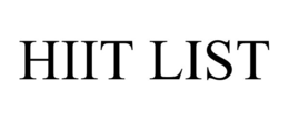 HIIT LIST trademark
