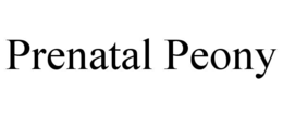 PRENATAL PEONY trademark