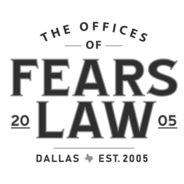 THE OFFICES OF FEARS LAW 20 05 DALLAS EST. 2005 trademark
