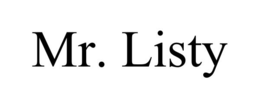 MR. LISTY trademark
