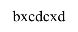BXCDCXD trademark