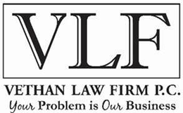 VLF VETHAN LAW FIRM P.C. YOUR PROBLEM IS OUR BUSINESS trademark