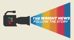 THE WRIGHT NEWS FOLLOW THE STORY trademark