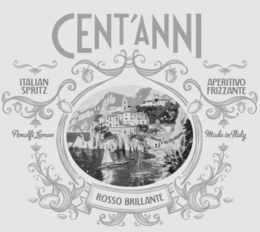 CENT'ANNI ITALIAN SPRITZ AMALFI LEMON ROSSO BRILLANTE APERITIVO FRIZZANTE MADE IN ITALY trademark