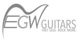 EGW GUITARS FRET LESS. ROCK MORE. trademark