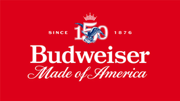 BUDWEISER MADE OF AMERICA 150 SINCE 1876 trademark