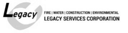 LEGACY FIRE WATER CONSTRUCTION ENVIRONMENTAL LEGACY SERVICES CORPORATION trademark