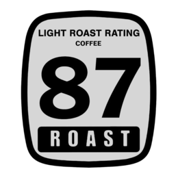 LIGHT ROAST RATING COFFEE 87 ROAST trademark