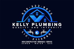 KELLY PLUMBING QUALITY AND INTEGRITY K NEW CONSTRUCTION • REMODELS • SERVICE SEWER • WATER • GAS 925-322-9672 LIC. # 1130607 trademark