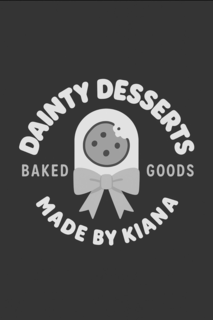DAINTY DESSERTS GOODS BAKED MADE BY KIANA trademark
