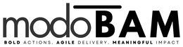 MODOBAM BOLD ACTIONS. AGILE DELIVERY. MEANINGFUL IMPACT trademark