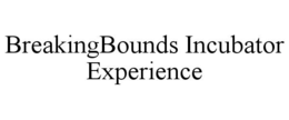 BREAKINGBOUNDS INCUBATOR EXPERIENCE trademark