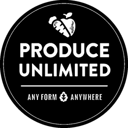 PRODUCE UNLIMITED ANY FORM ANYWHERE trademark